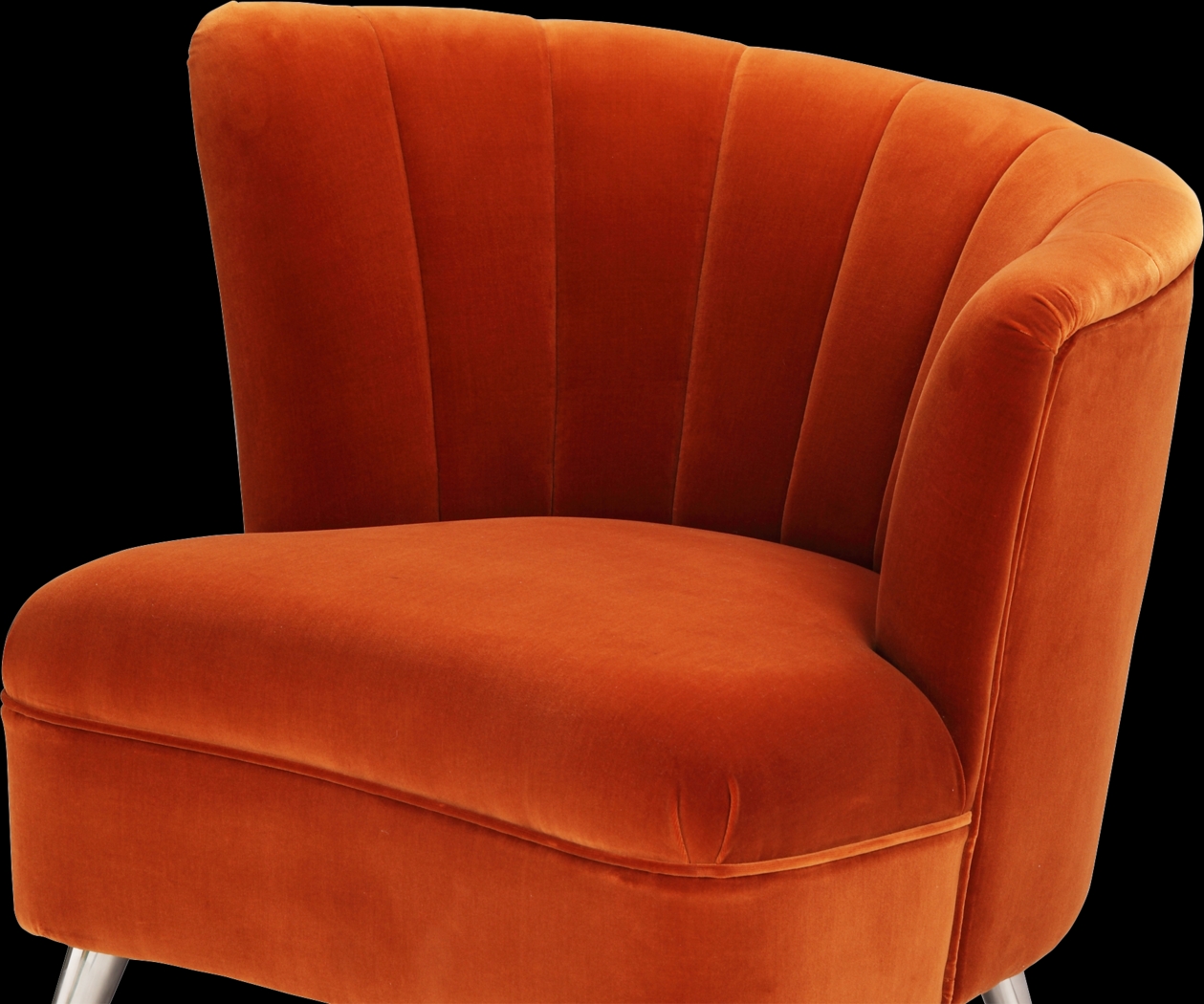 Carmela Orange Right Side Accent Chair - Thumbnail - Image 4
