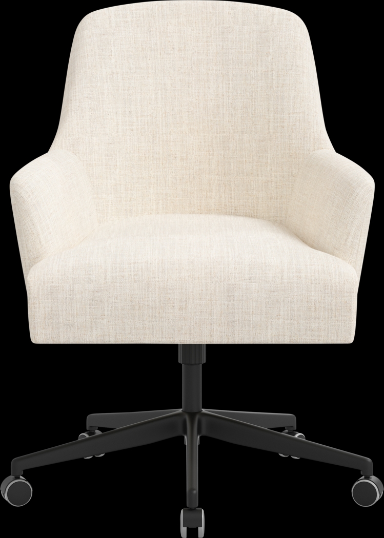 Carmelita Beige Desk Chair - Thumbnail - Image 2