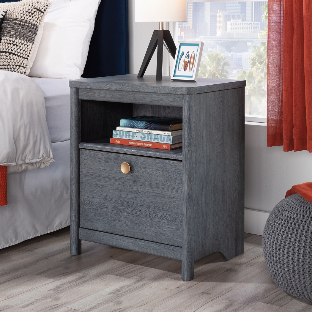 Carmell Blue Nightstand - Thumbnail - Image 2