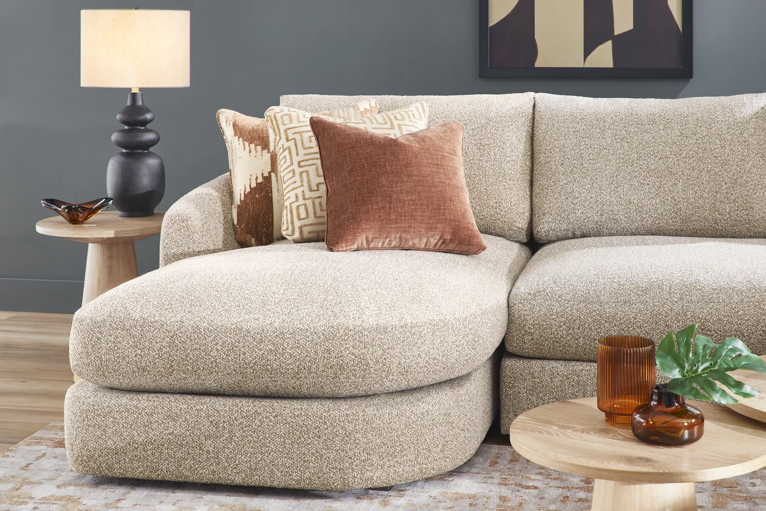 Carmelo Oatmeal 2 Pc Sectional - Thumbnail - Image 2