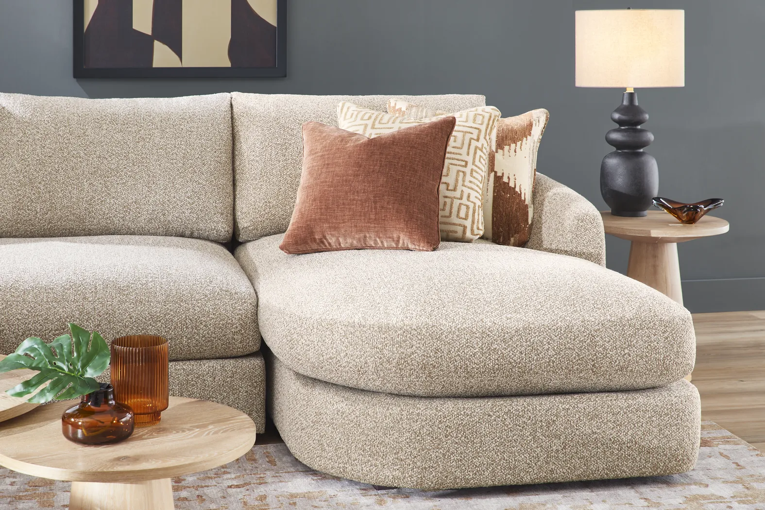 Carmelo Oatmeal 2 Pc Sectional - Thumbnail - Image 2