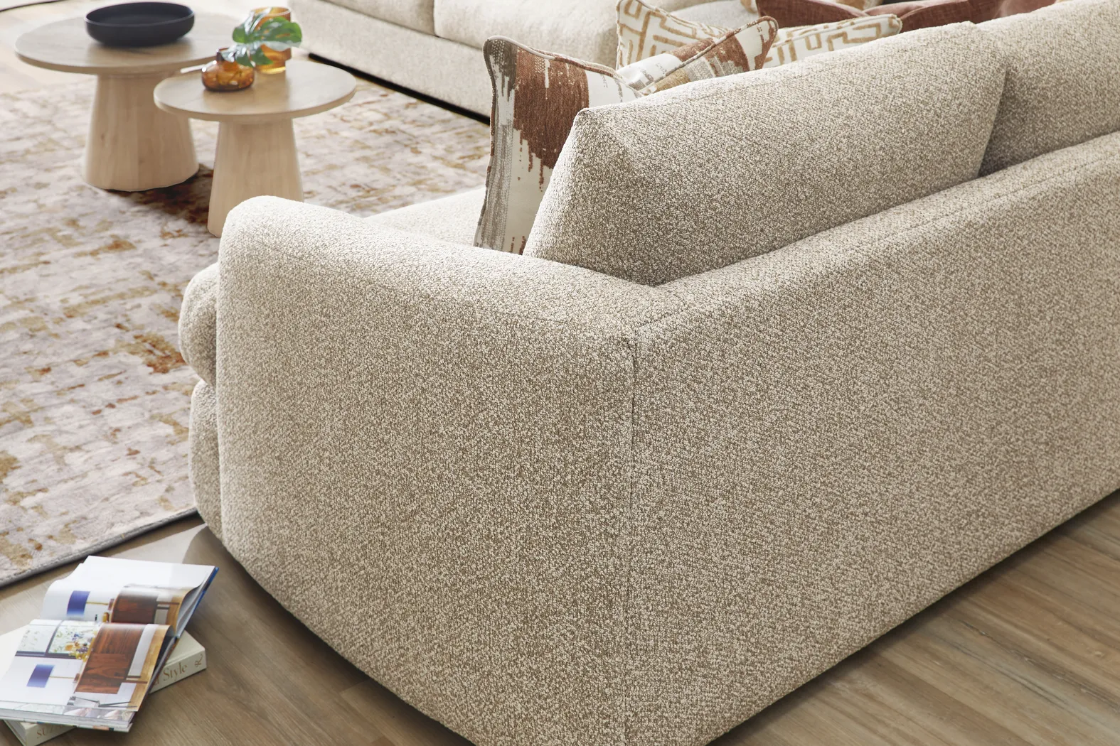 Genevieve Oatmeal 4 Pc Sectional - Image 7