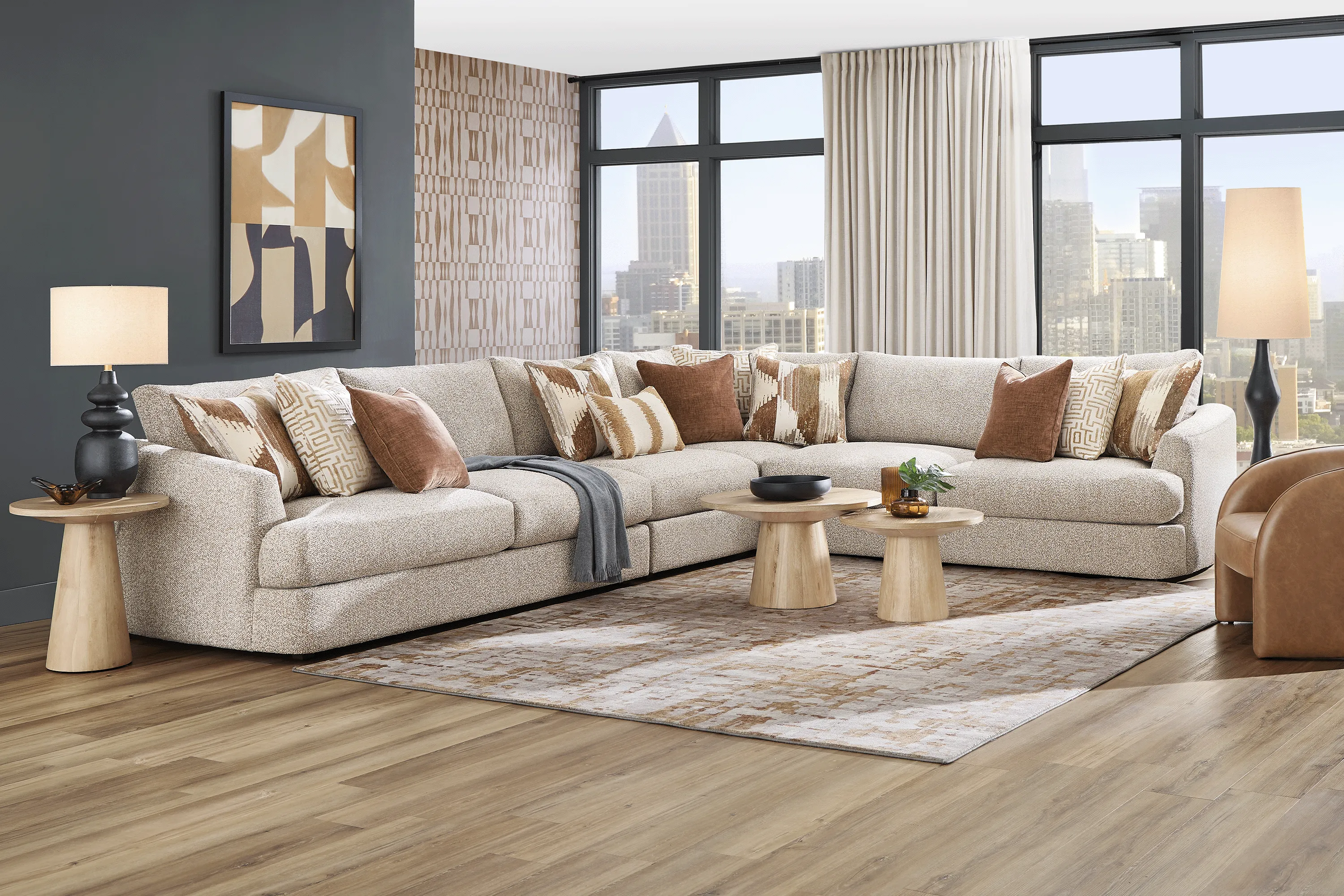 Carmelo Oatmeal 4 Pc Sectional - Thumbnail - Image 1