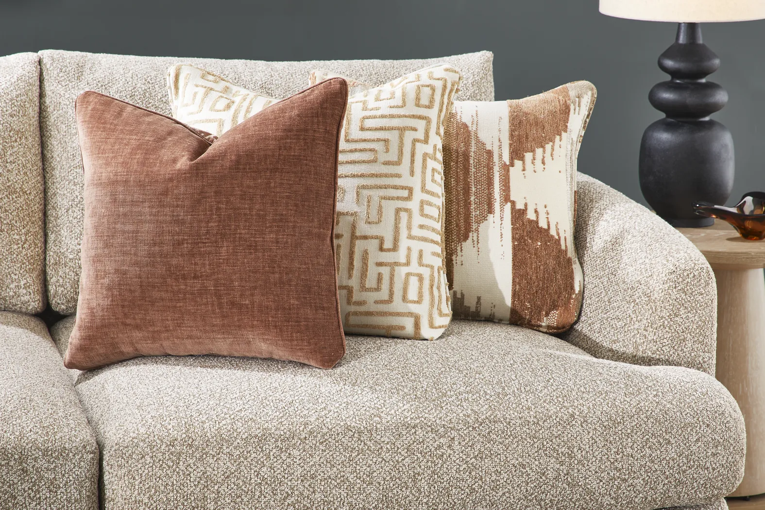 Genevieve Oatmeal 4 Pc Sectional - Image 9