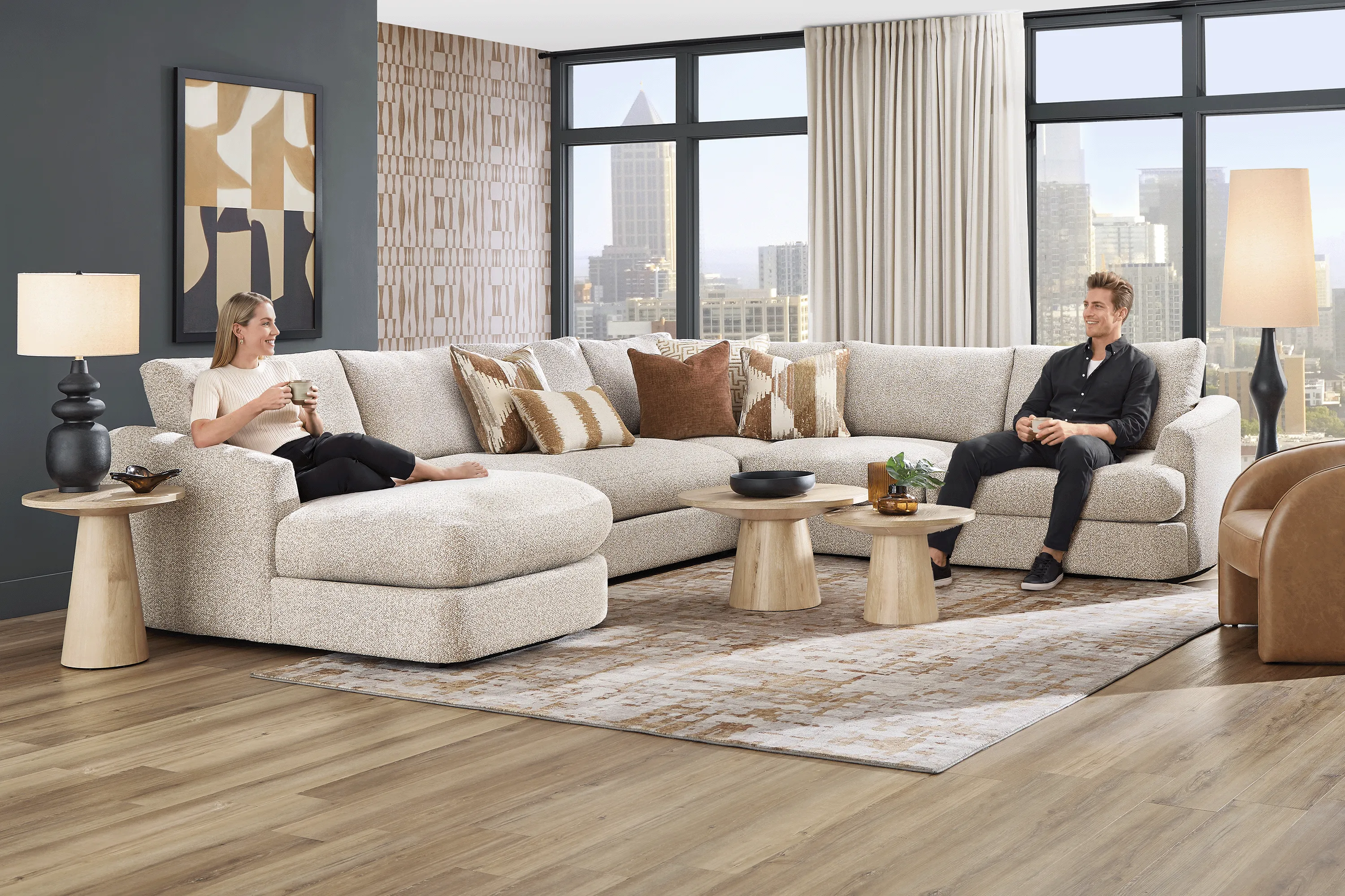 Carmelo Oatmeal 4 Pc Sectional - Thumbnail - Image 3