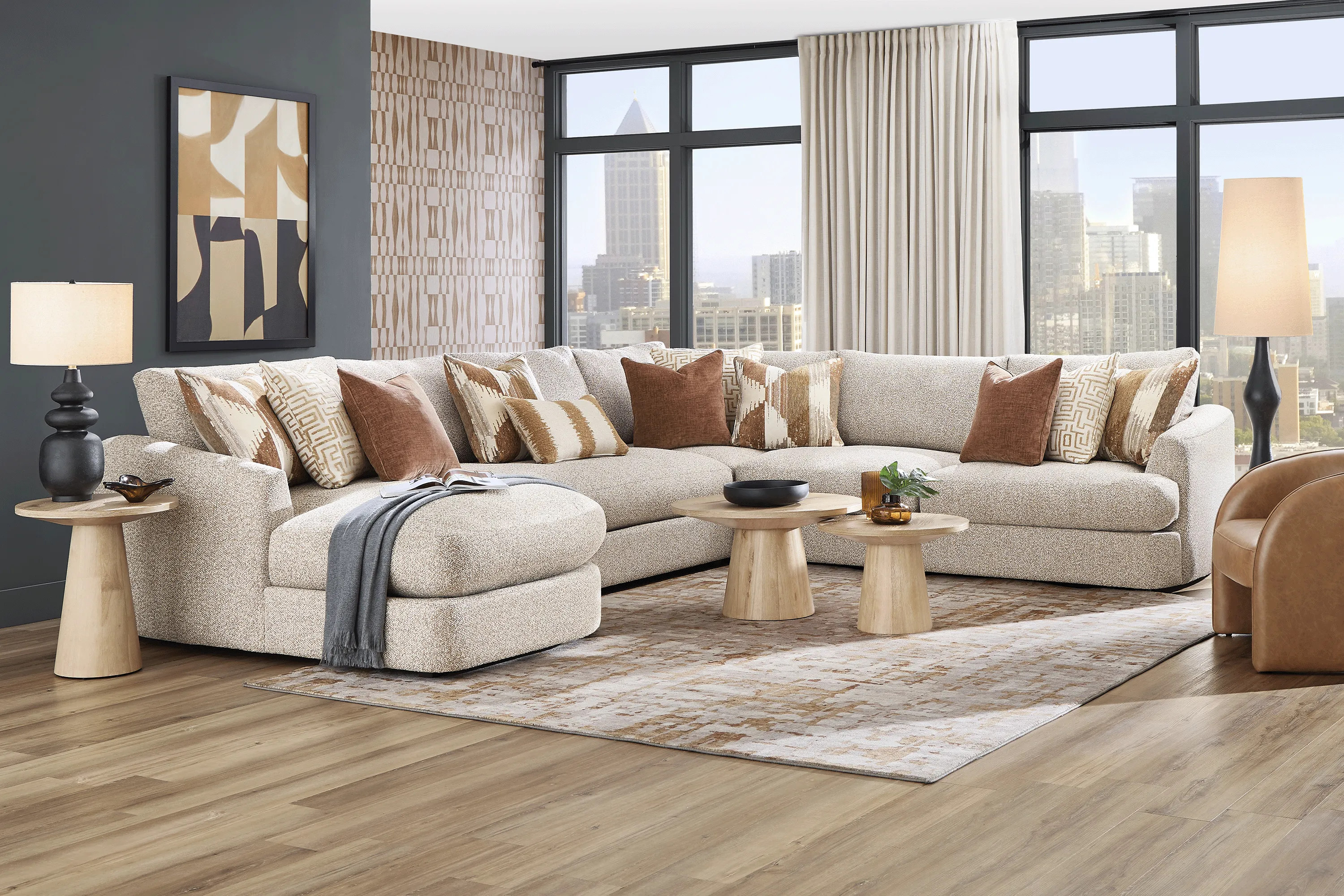 Carmelo Oatmeal 4 Pc Sectional - Thumbnail - Image 1