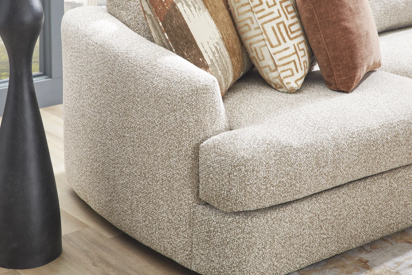 Genevieve Oatmeal 4 Pc Sectional - Image 8