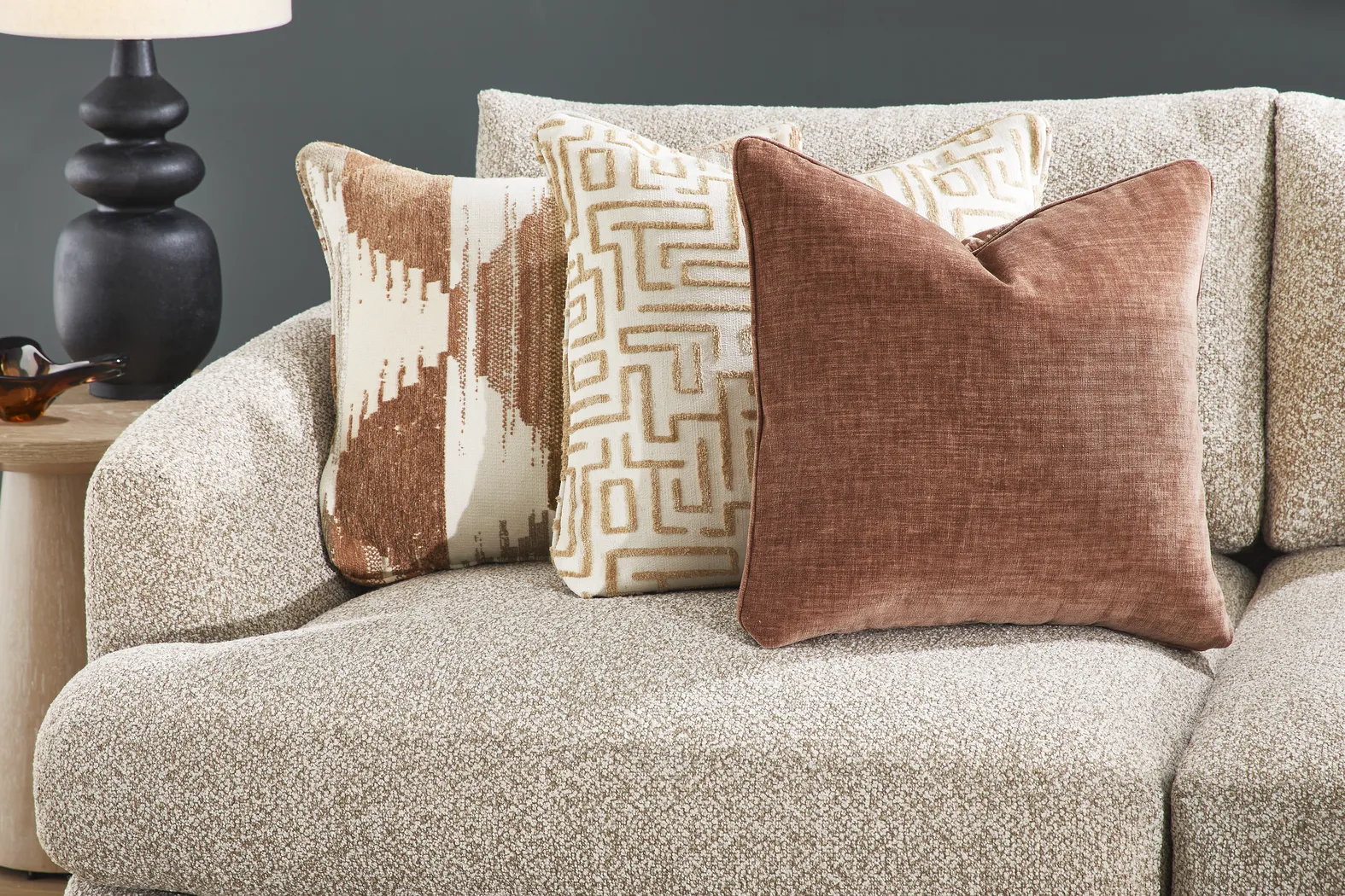 Genevieve Oatmeal 4 Pc Sectional - Image 9