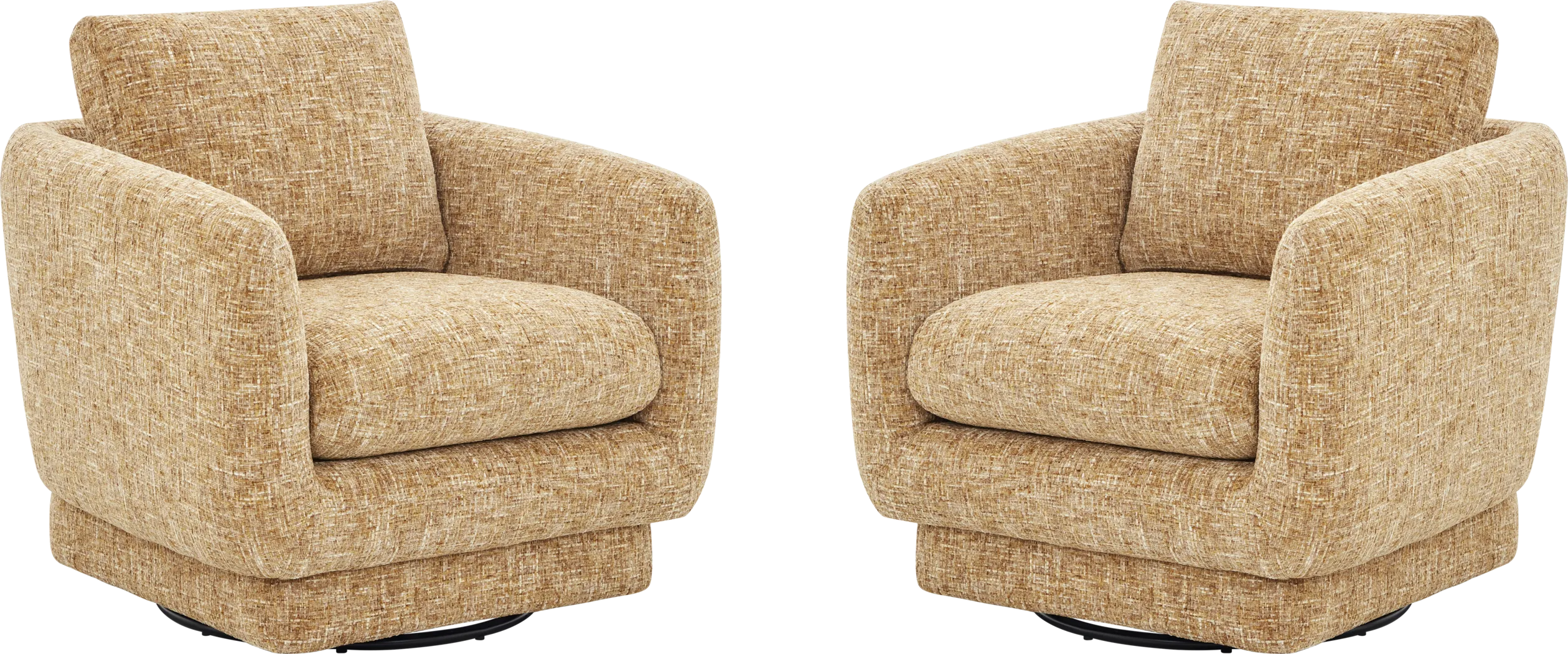 Carmen Gold Swivel Chair, Set of 2 - Thumbnail - Image 1