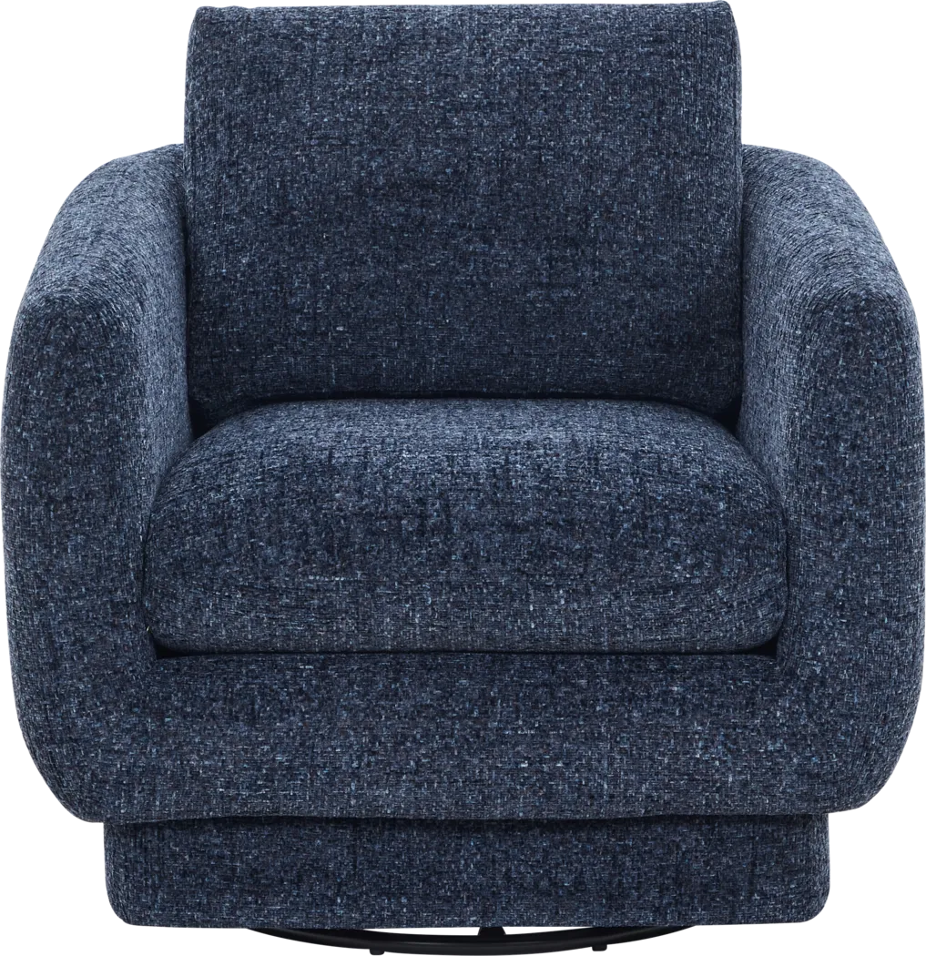 Carmen Indigo Swivel Chair, Set of 2 - Thumbnail - Image 3
