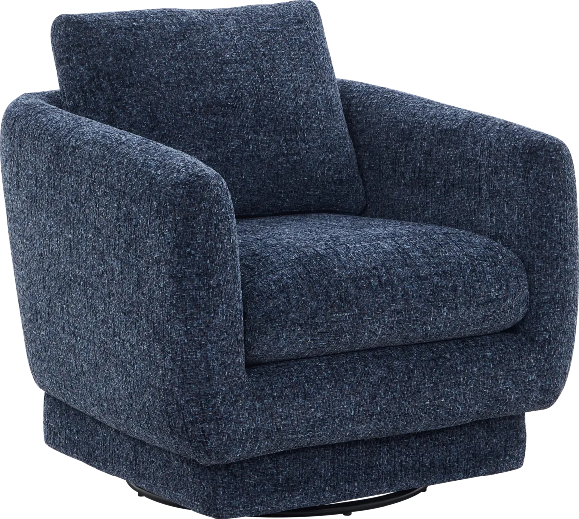 Carmen Indigo Swivel Chair - Thumbnail - Image 1