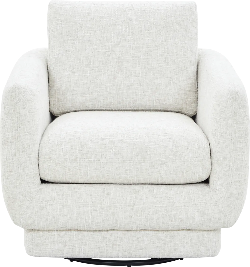 Carmen White Swivel Chair - Thumbnail - Image 2