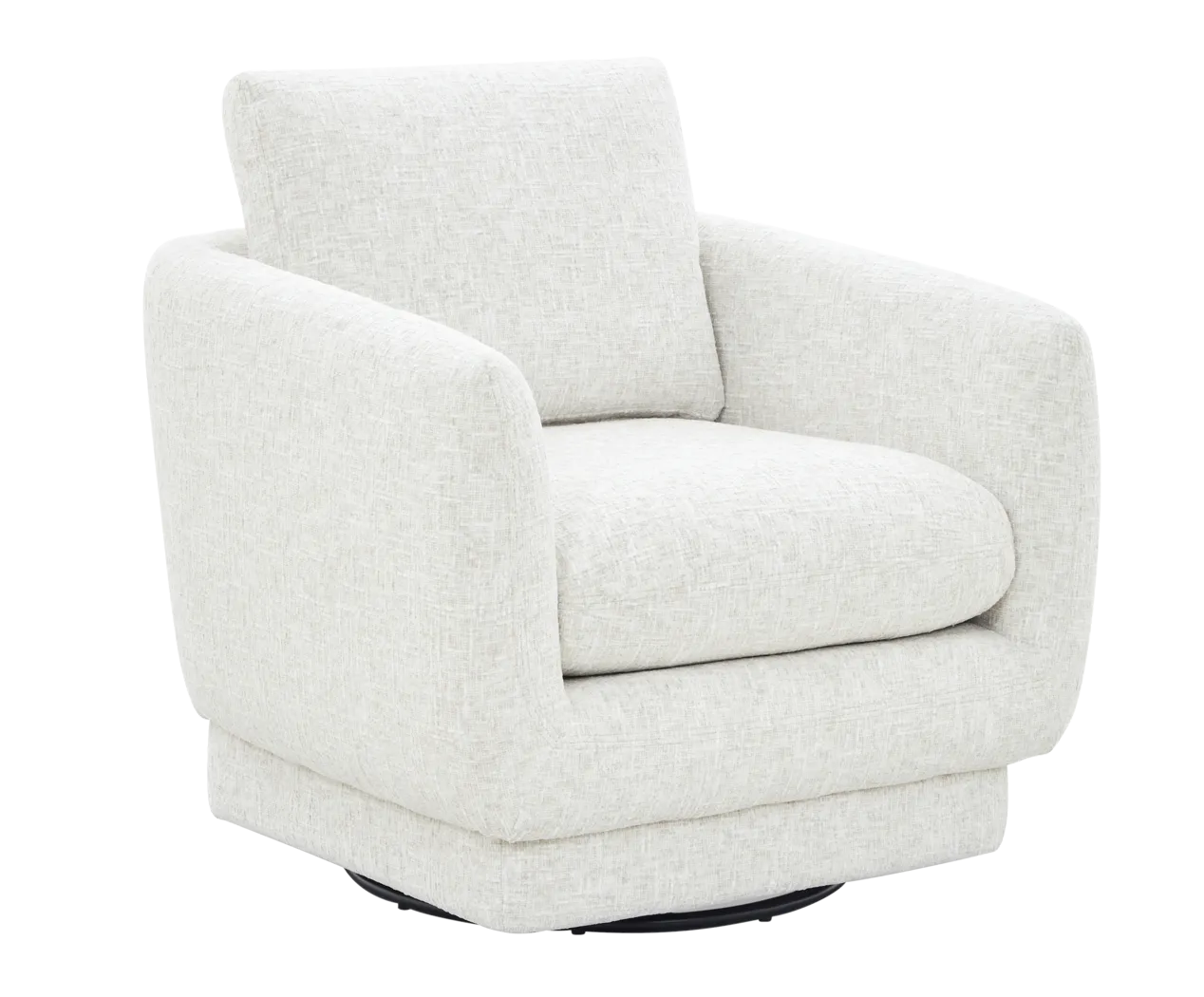 Carmen White Swivel Chair - Thumbnail - Image 1