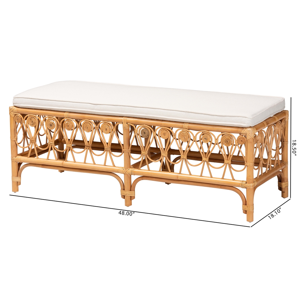 Carmenere Light Brown Accent Bench - Thumbnail - Image 8