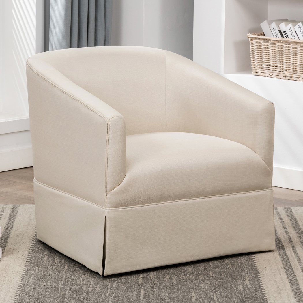 Carmick Beige Swivel Chair - Thumbnail - Image 14