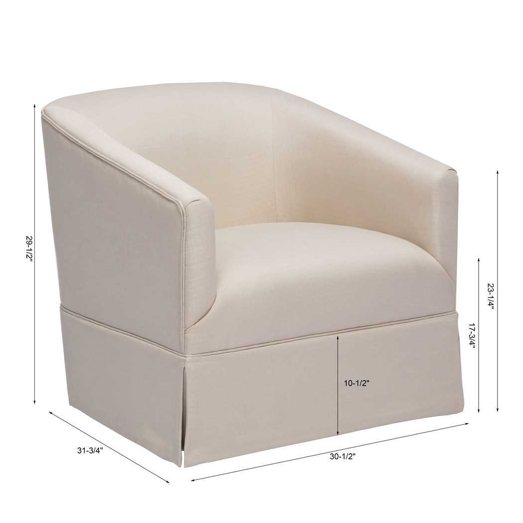 Carmick Beige Swivel Chair - Thumbnail - Image 17