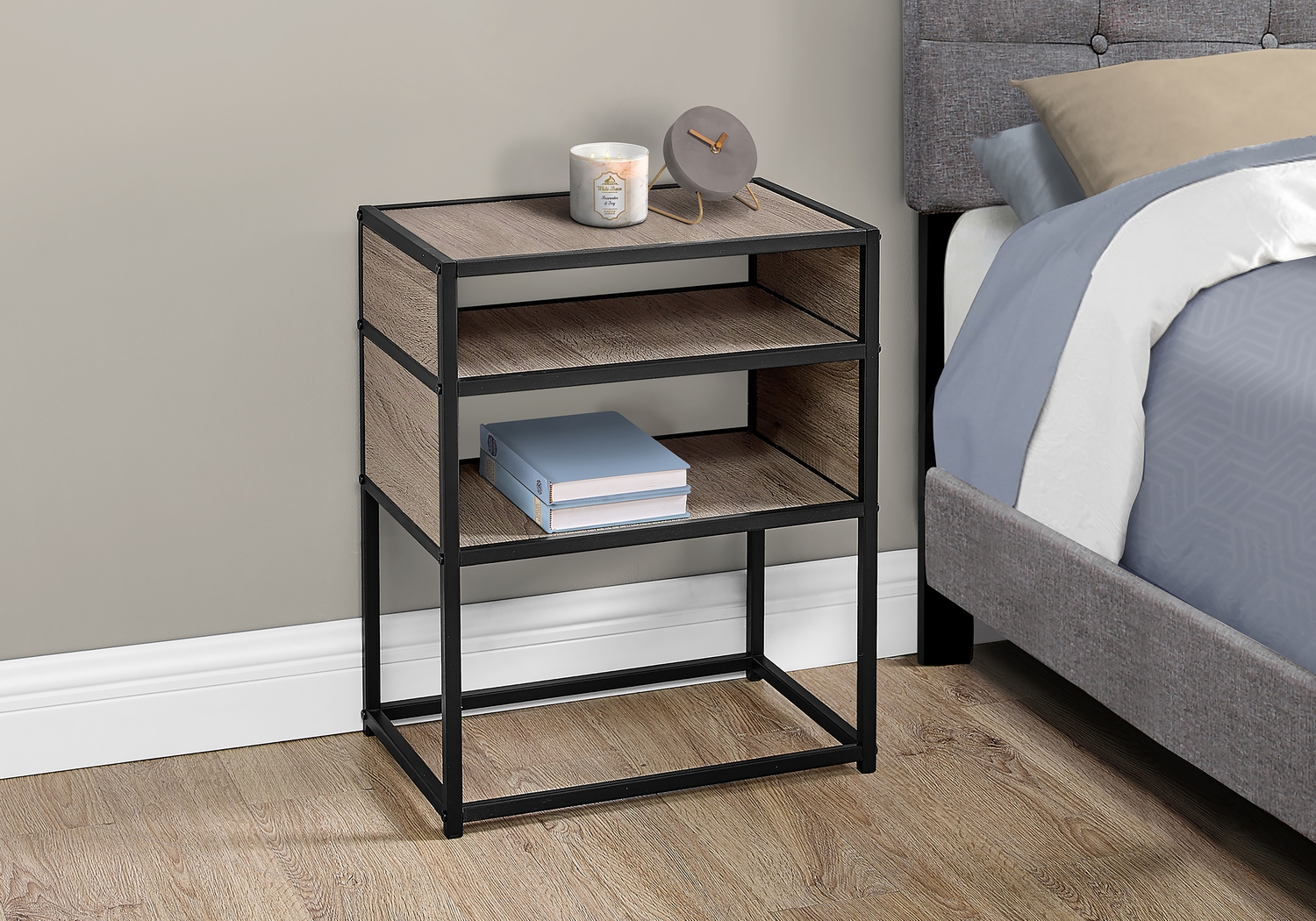 Carmon Circle Taupe Accent Table - Thumbnail - Image 6