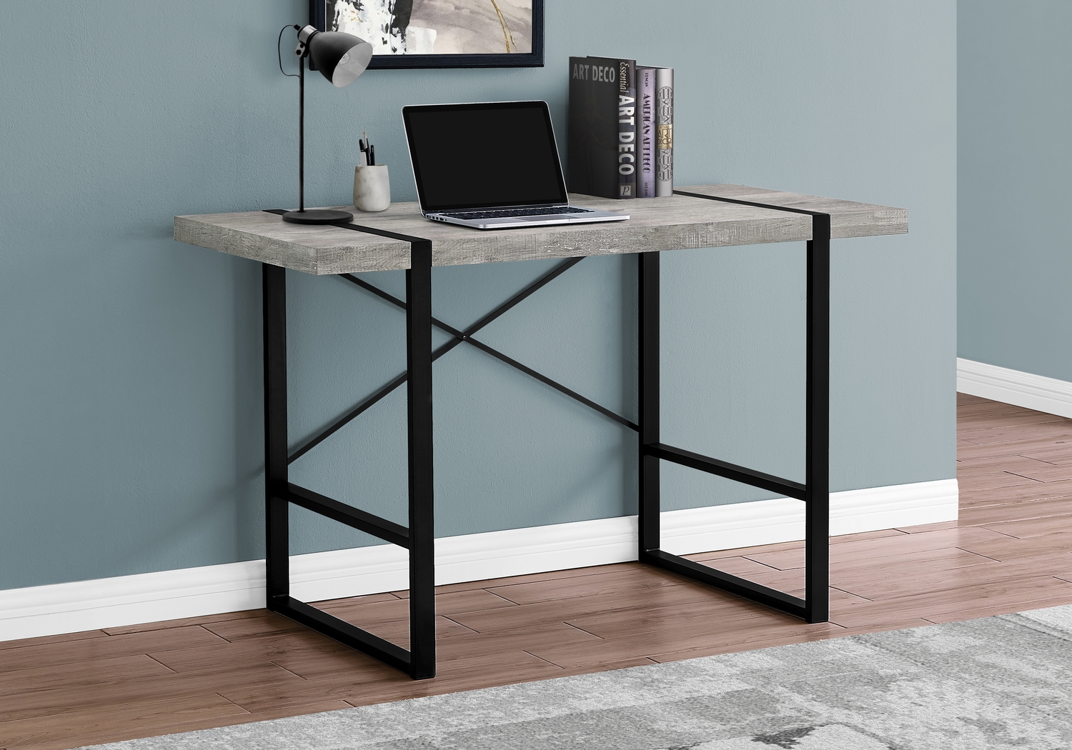 Carnahan Gray Desk - Thumbnail - Image 2