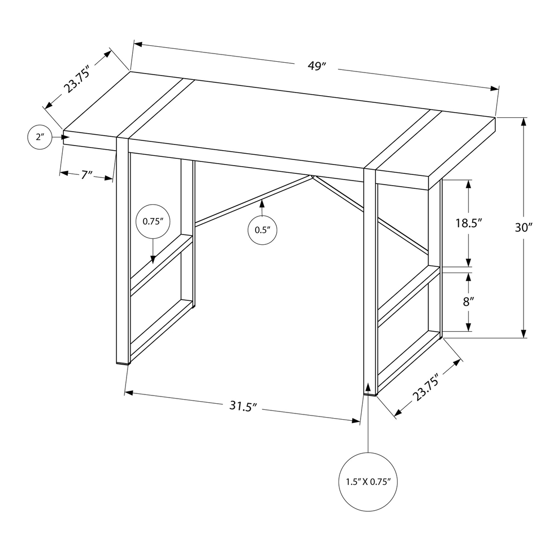 Carnahan White Desk - Thumbnail - Image 3