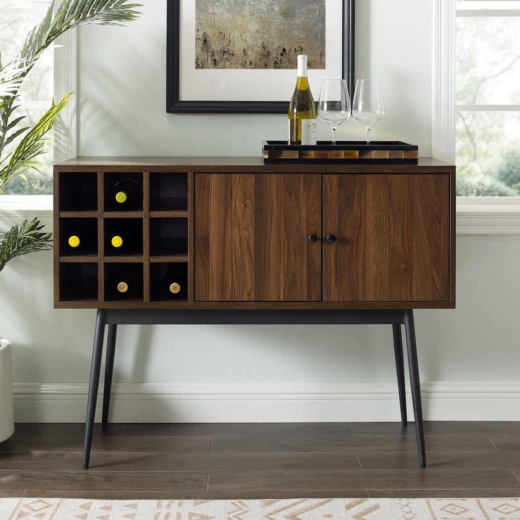 Carnarvon Brown Bar Cabinet - Thumbnail - Image 5