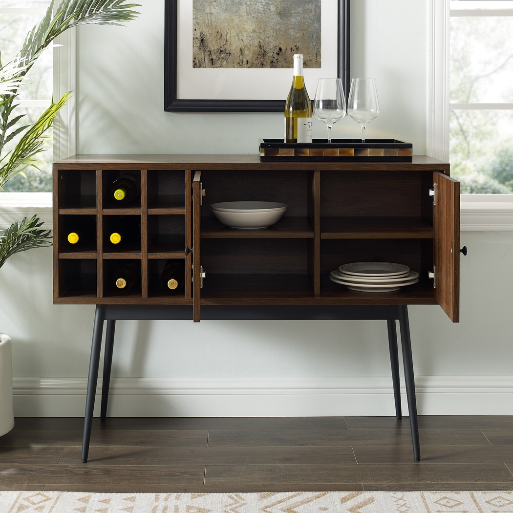 Carnarvon Brown Bar Cabinet - Thumbnail - Image 6