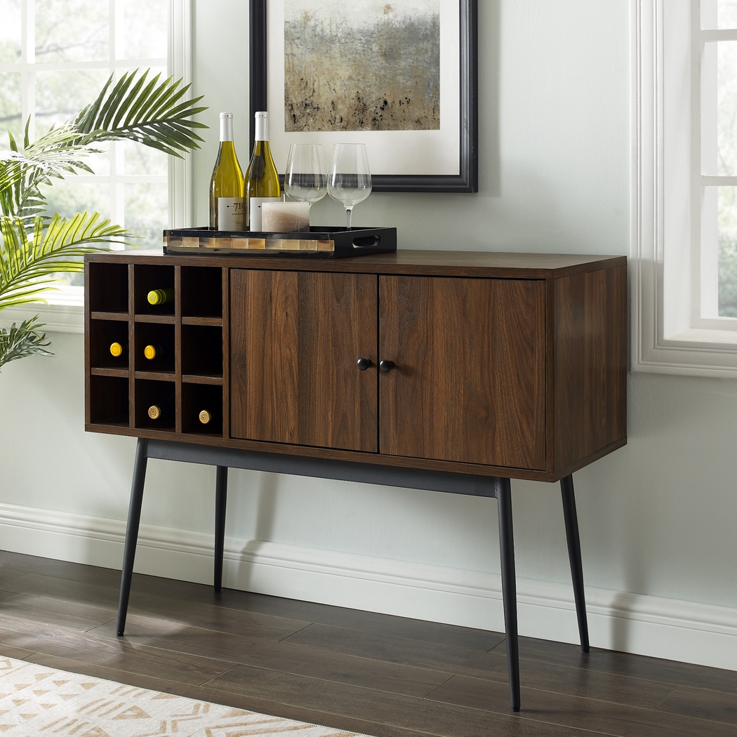 Carnarvon Brown Bar Cabinet - Thumbnail - Image 7