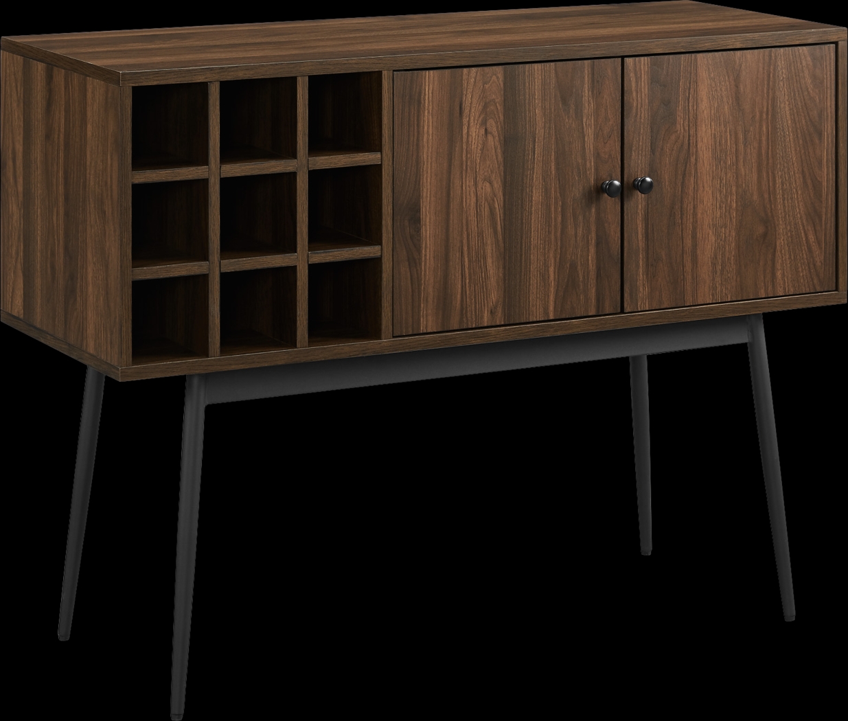 Carnarvon Brown Bar Cabinet - Thumbnail - Image 1
