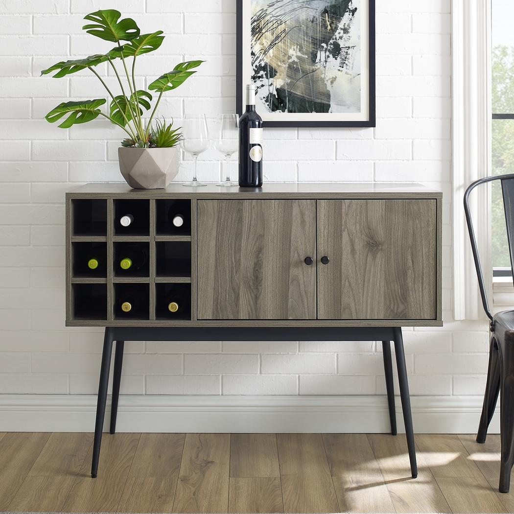 Carnarvon Gray Bar Cabinet - Thumbnail - Image 5