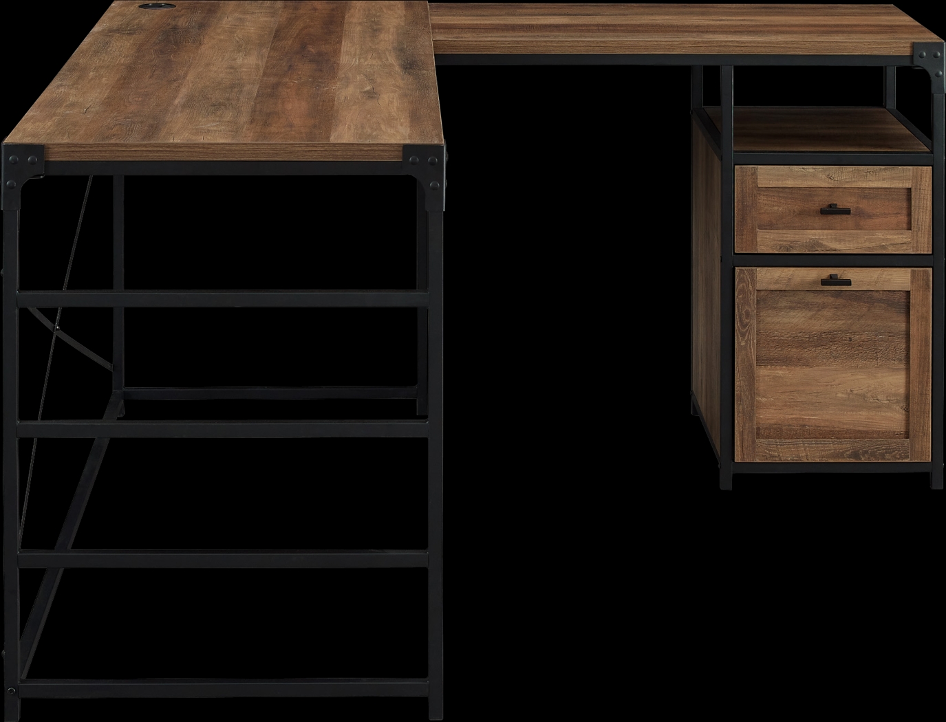 Carnfirth Brown Desk - Thumbnail - Image 1