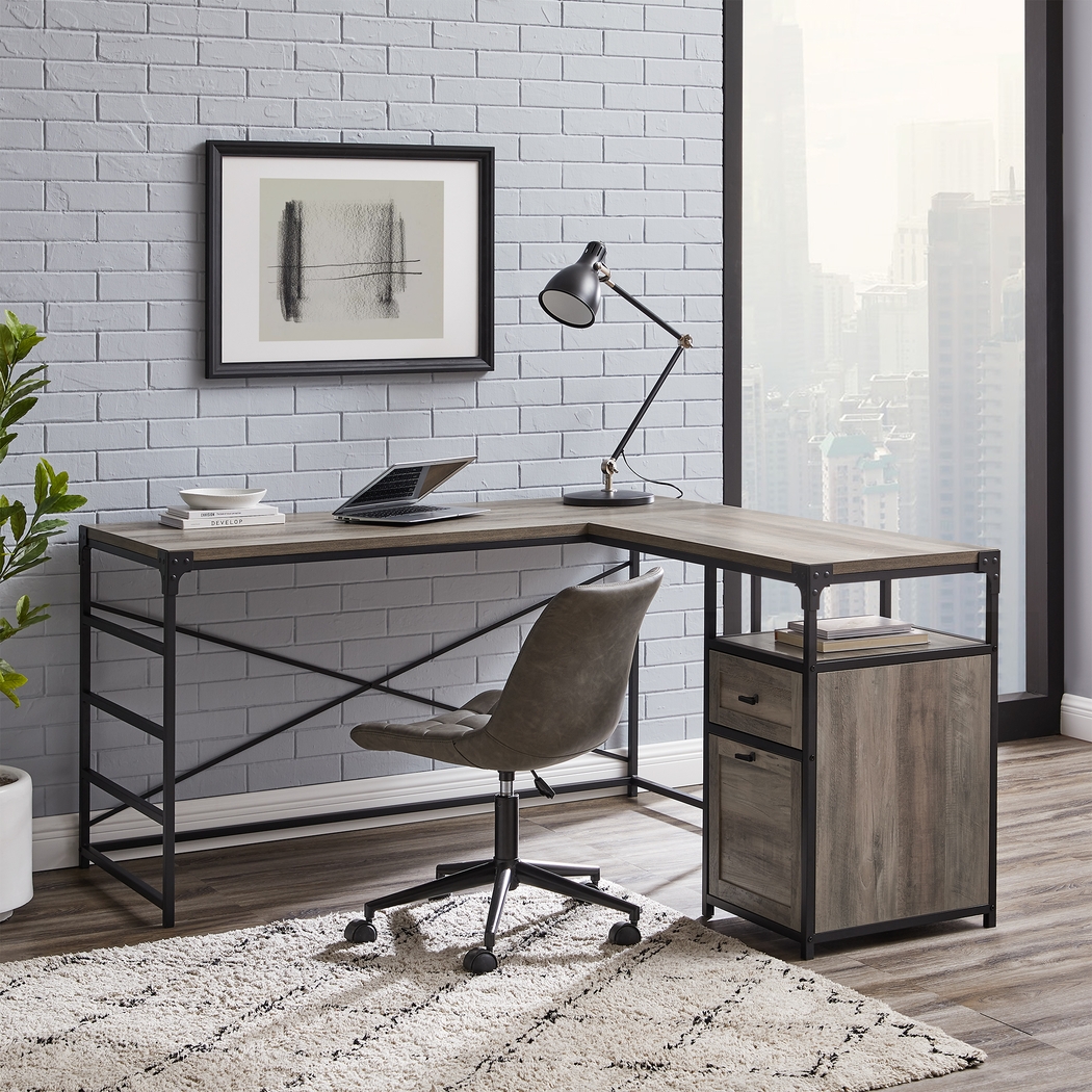 Carnfirth Gray Desk - Thumbnail - Image 2