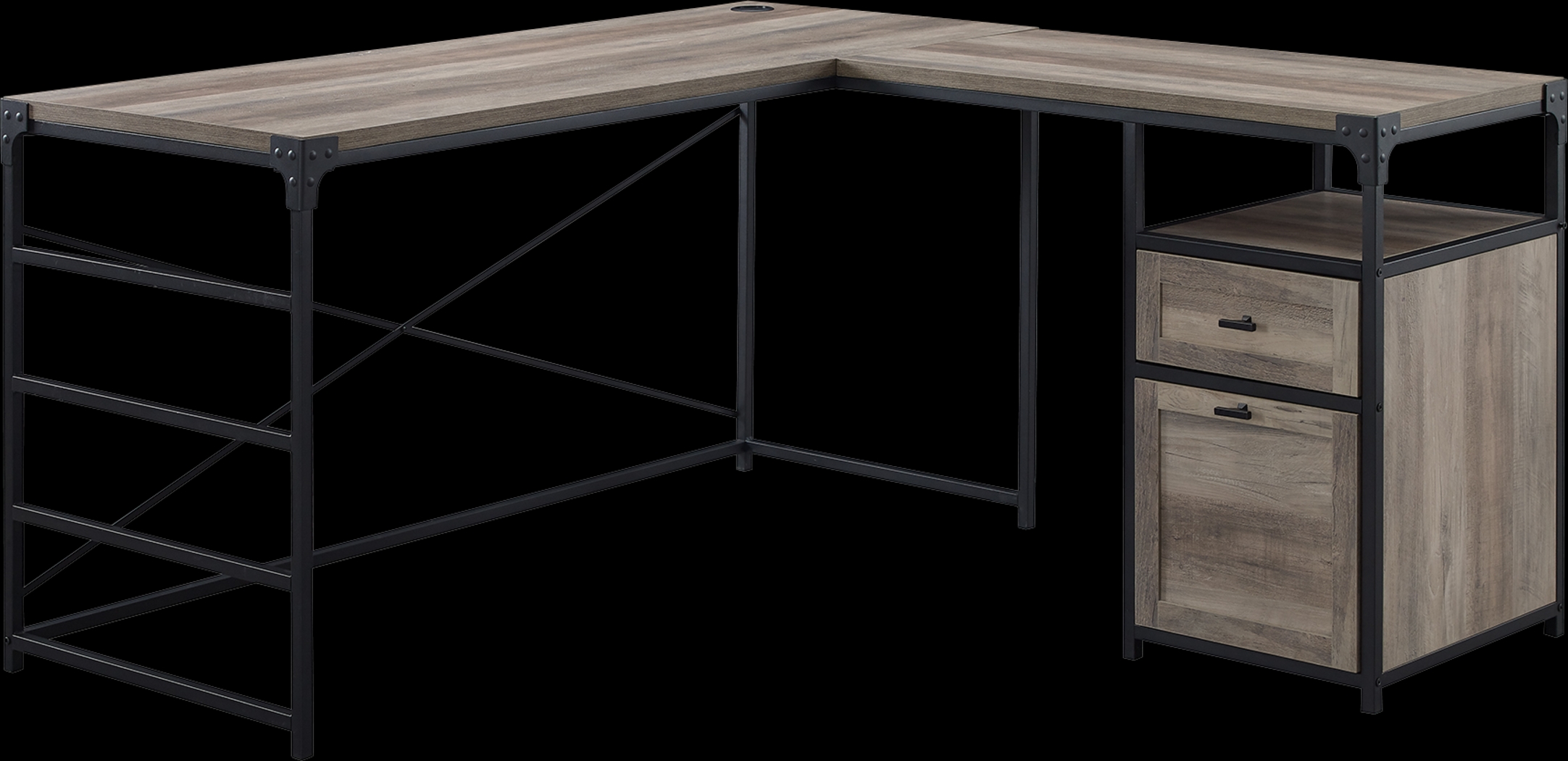 Carnfirth Gray Desk - Thumbnail - Image 1