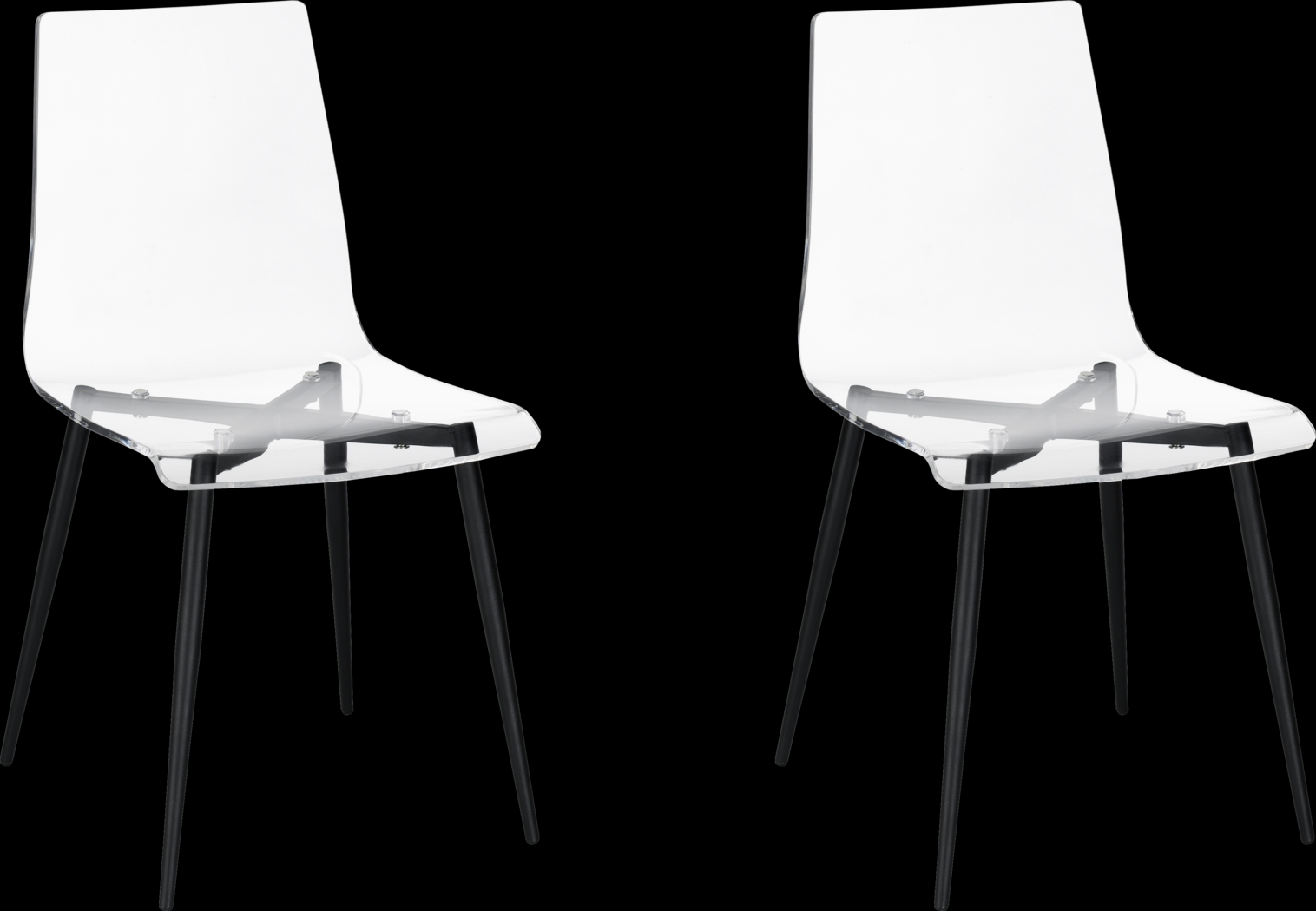 Carolann Black Dining Chair, Set of 2 - Thumbnail - Image 1