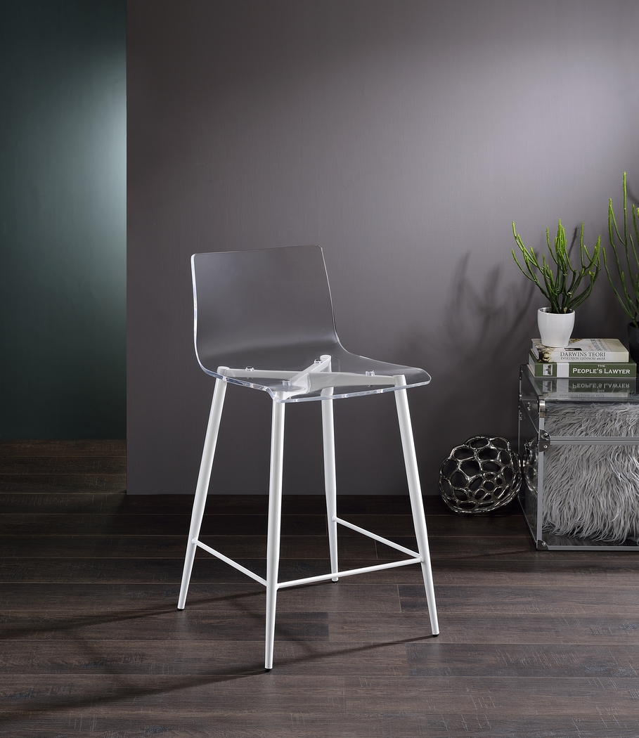 Carolann Clear Counter Stool, Set of 2 - Thumbnail - Image 2