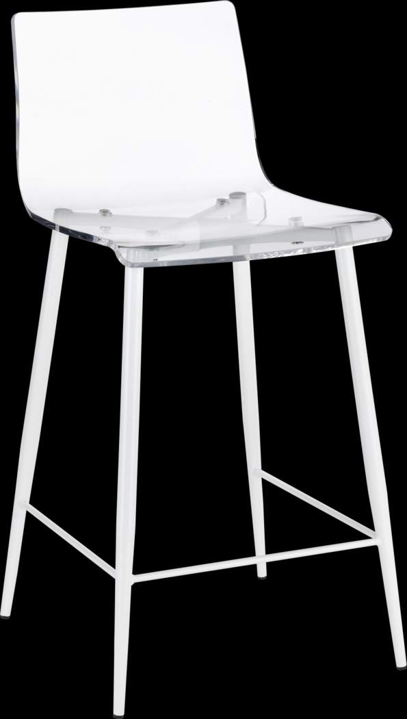 Carolann Clear Counter Stool, Set of 2 - Thumbnail - Image 3