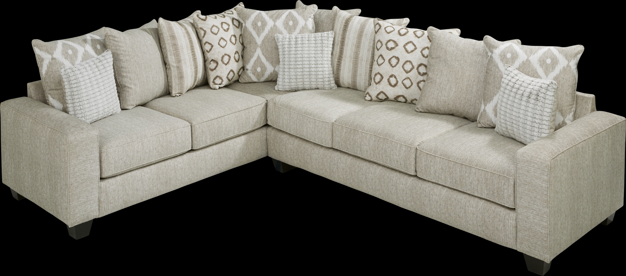 Carole Court Beige 2 Pc Sectional - Thumbnail - Image 3