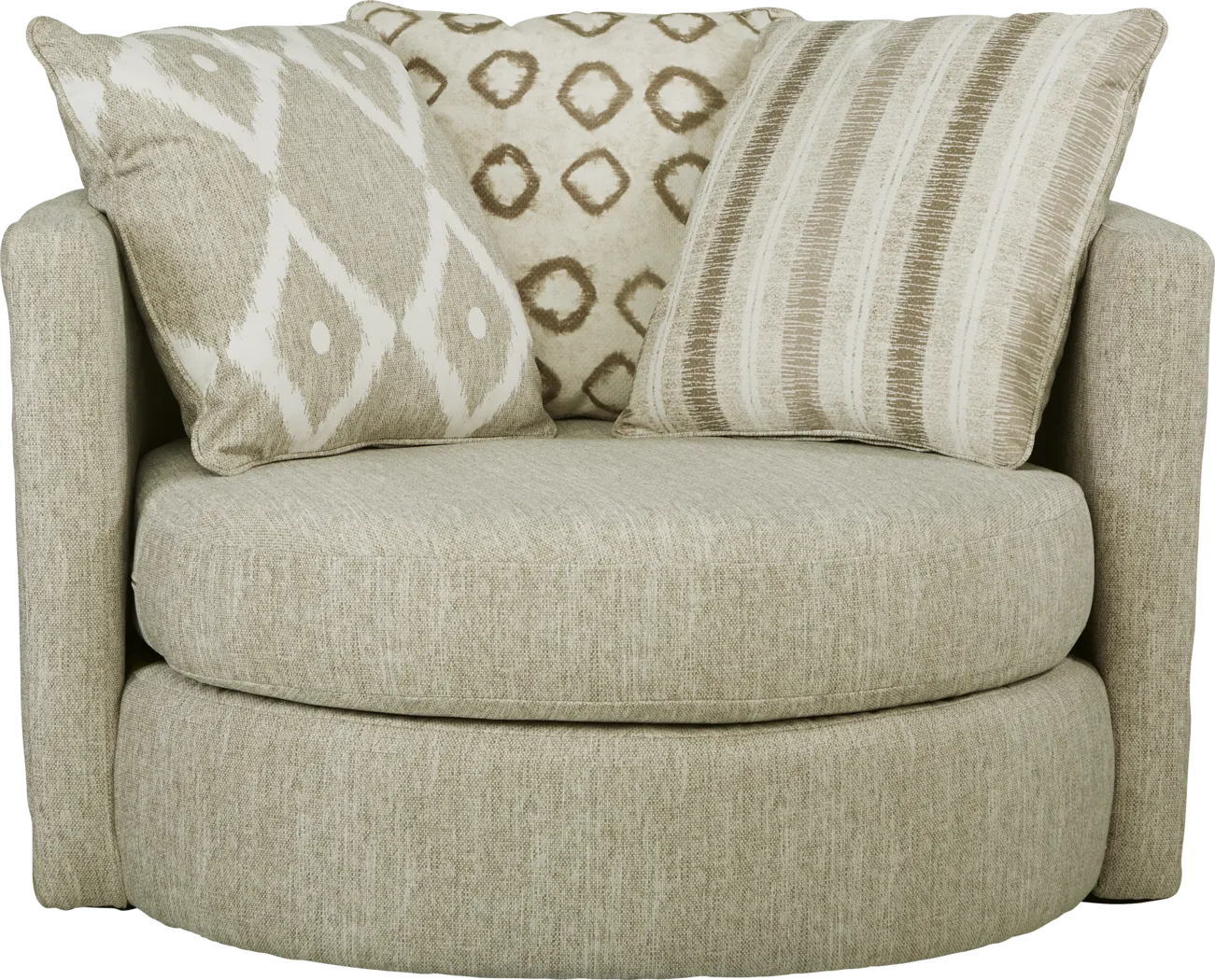 Carole Court Beige Swivel Chair - Thumbnail - Image 2