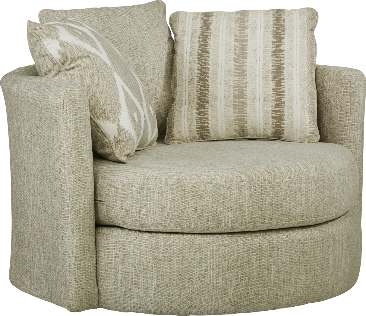 Carole Court Beige Swivel Chair - Thumbnail - Image 4