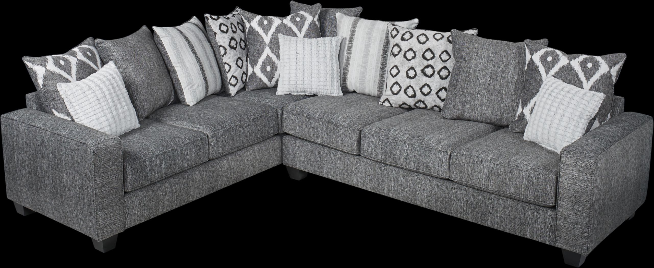 Carole Court Gray 2 Pc Sectional - Thumbnail - Image 3