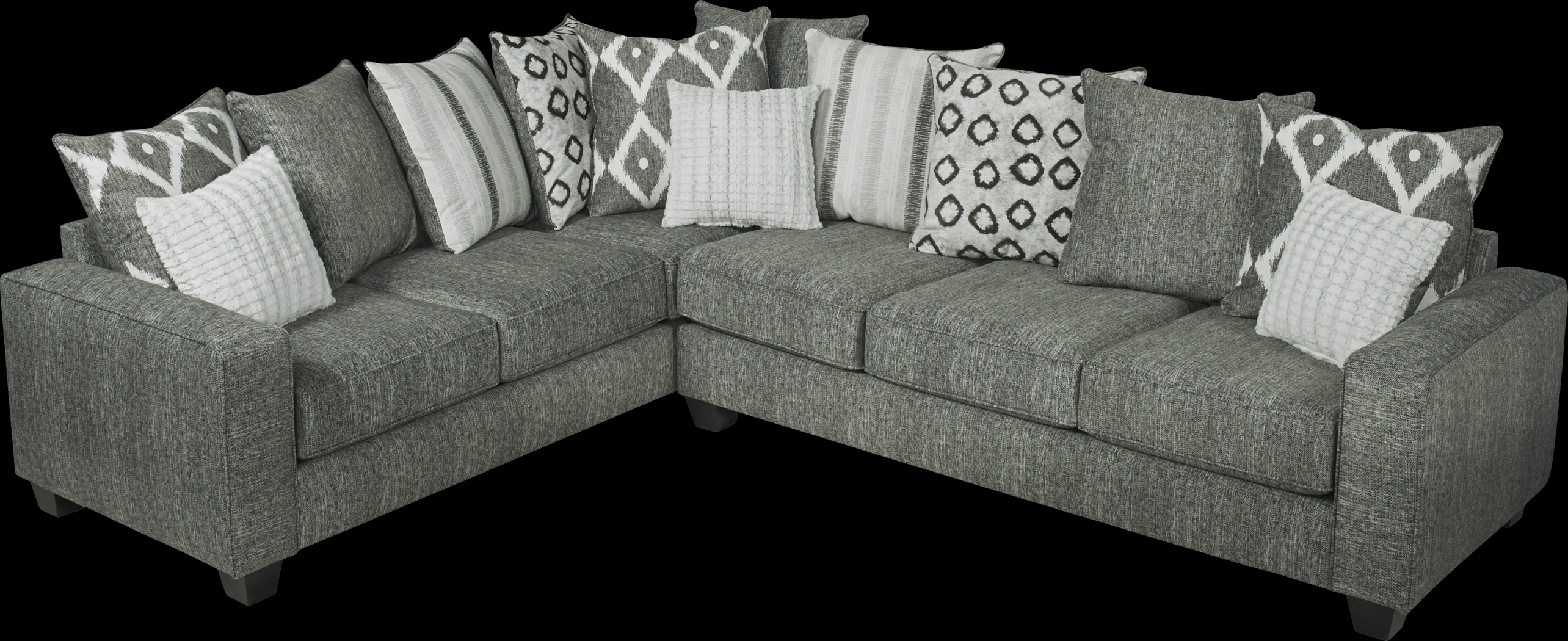Carole Court Gray 2 Pc Sleeper Sectional - Thumbnail - Image 1