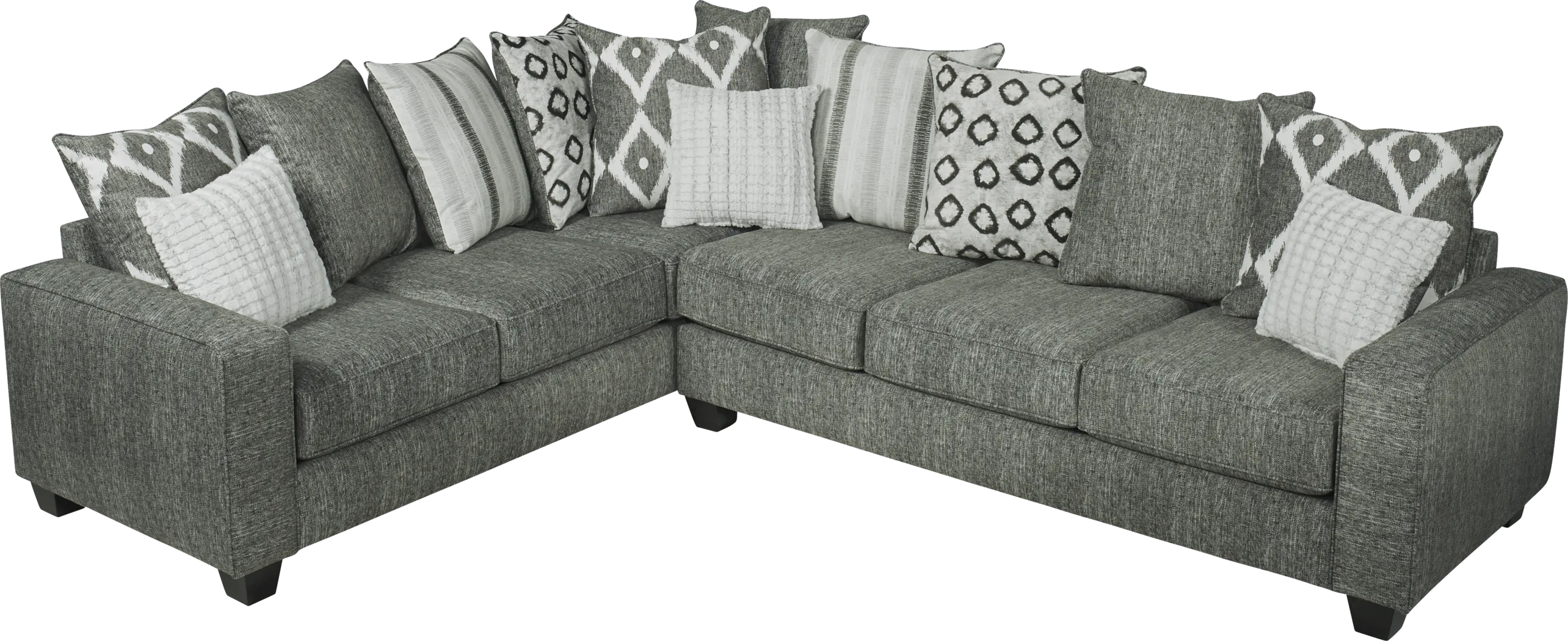 Carole Court Gray 2 Pc Sleeper Sectional - Thumbnail - Image 1