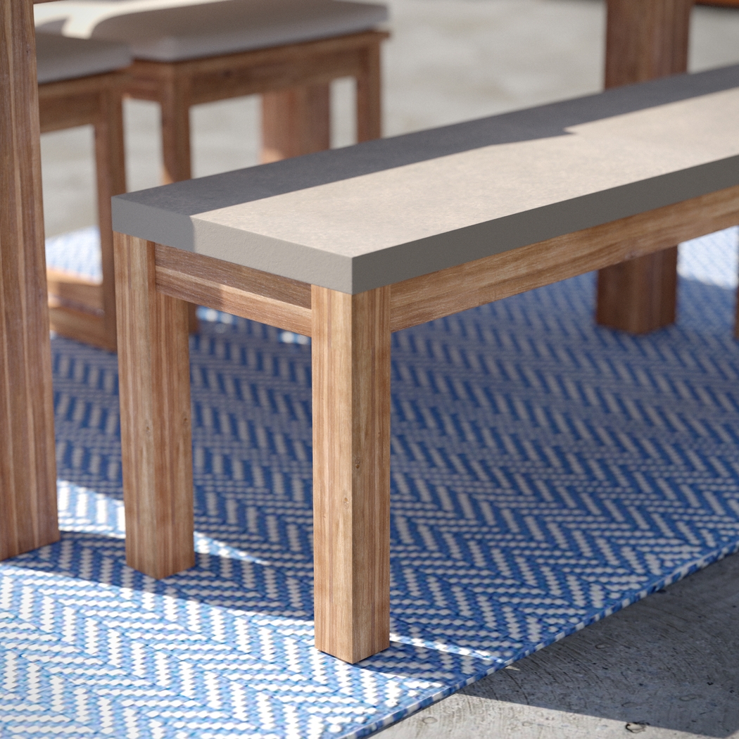 Carolewood Gray Outdoor Bench - Thumbnail - Image 3