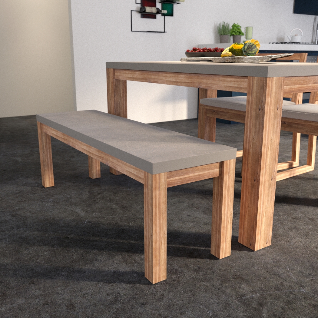 Carolewood Gray Outdoor Bench - Thumbnail - Image 5