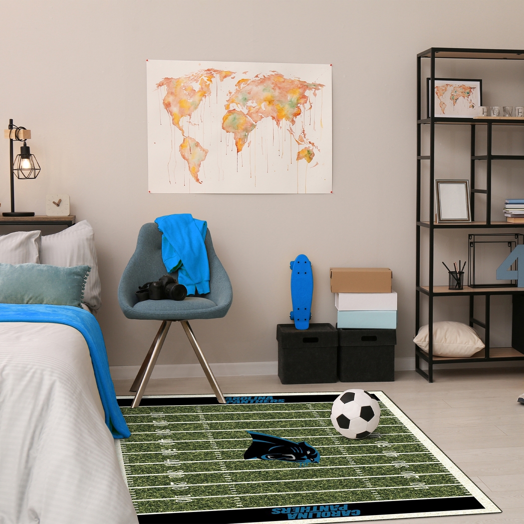 Carolina Panthers Green 4' x 6' Rug - Thumbnail - Image 2
