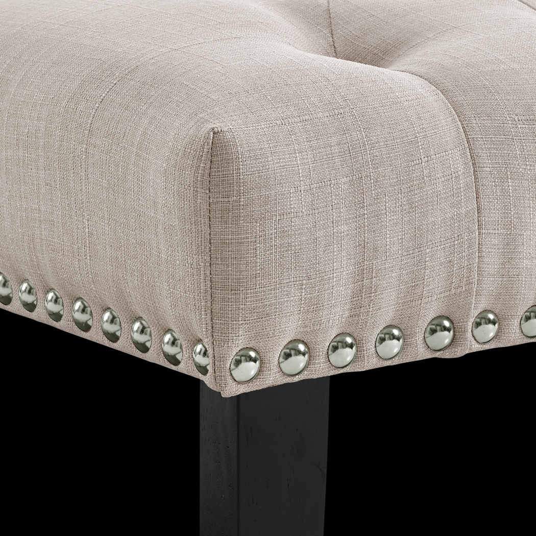 Caroline Beige Accent Bench - Thumbnail - Image 3
