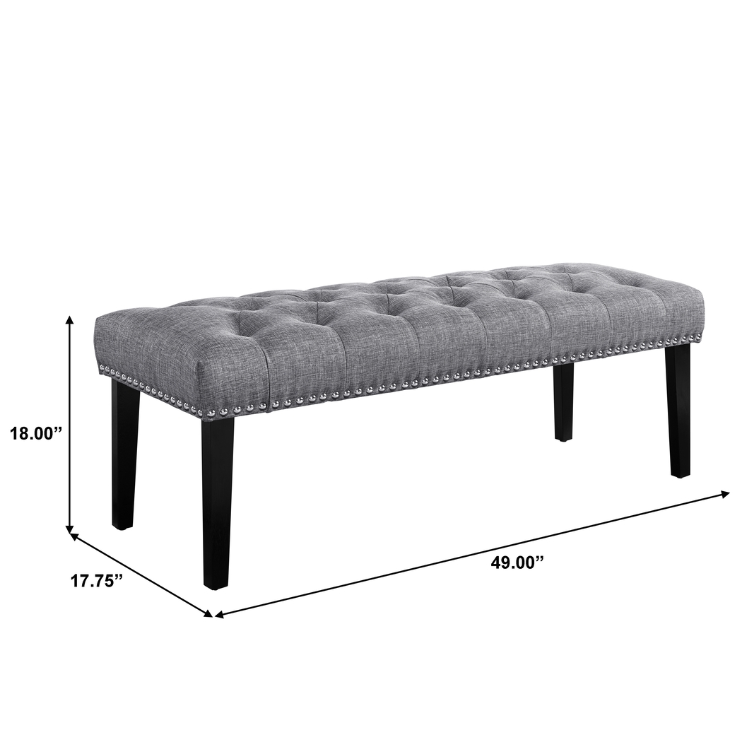 Caroline Gray Accent Bench - Thumbnail - Image 6
