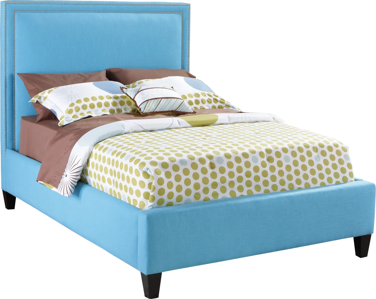 Caroline Turquoise Twin Bed - Thumbnail - Image 1