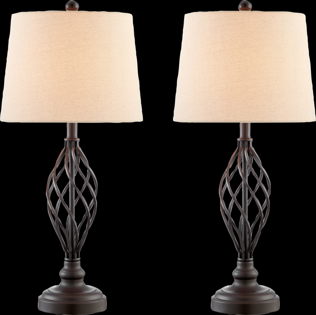 Caron Shade Bronze Lamp, Set of 2 - Thumbnail - Image 1