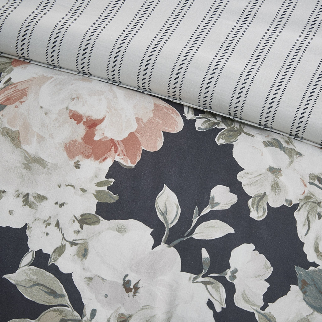 Carondelet Dark Blue 8 Pc Queen Comforter Set - Thumbnail - Image 19