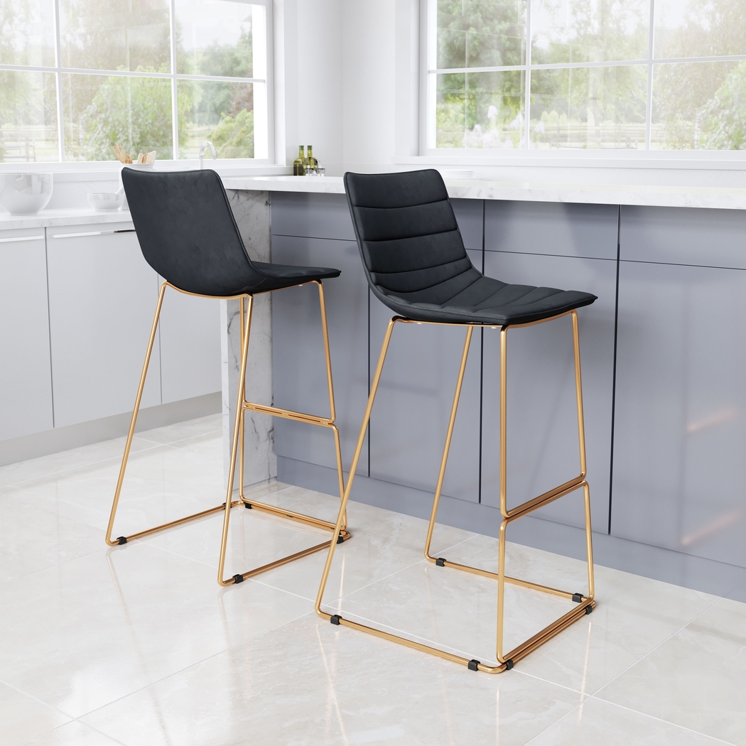 Carramore Black Bar Height Stool - Thumbnail - Image 2