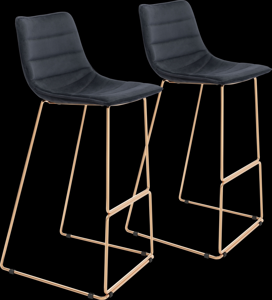 Carramore Black Bar Height Stool - Thumbnail - Image 1